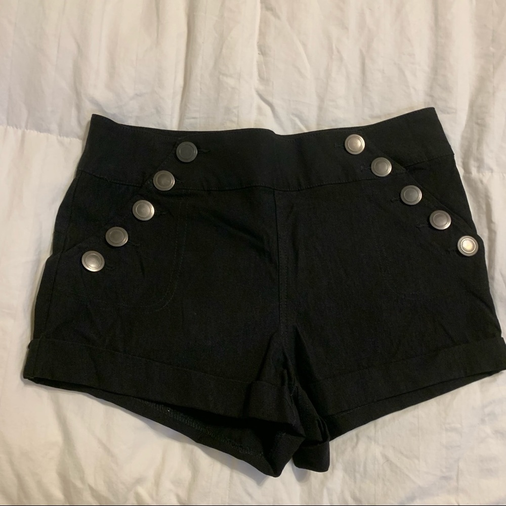 Almost famous shorts button front decor